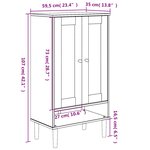 vidaXL Armoire à chaussures SENJA aspect rotin blanc bois massif