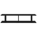 vidaXL Étagères murales 2 Pièces Noir 90x18x20 cm bois d'ingénierie