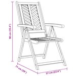 vidaXL Chaises de jardin inclinables 6 Pièces en bois acacia massif