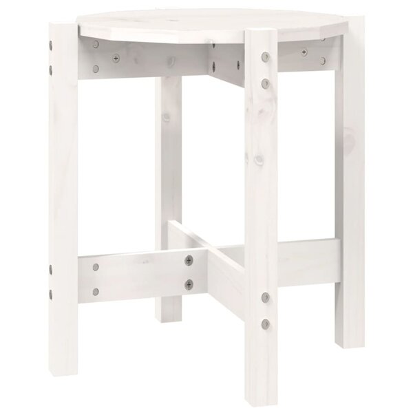 vidaXL Table basse Blanc Ø 42 5x45 cm Bois massif de pin
