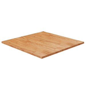vidaXL Dessus de table carré Marron clair80x80x2 5cm Bois chêne traité
