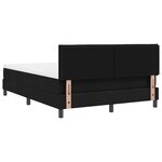vidaXL Lit à ressorts avec matelas Noir 140 x 190 cm tissu