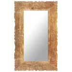 vidaXL Miroir 80x50 cm Bois de manguier massif
