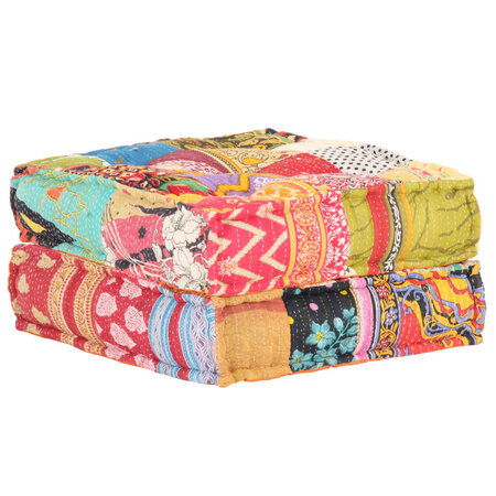 vidaXL Pouf 60x70x36 cm Patchwork Tissu