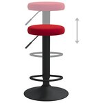 vidaXL Tabourets de bar lot de 2 rouge bordeaux velours