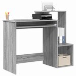 vidaXL Bureau Gris Sonoma 106 x 41 x 88.5 cm Bois d'ingénierie