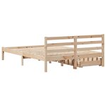 vidaXL Cadre de lit sans matelas 135x190 cm bois de pin massif