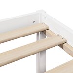 vidaXL Lit bibliothèque sans matelas blanc 75x190cm bois de pin massif