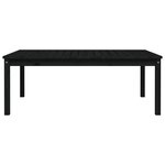 vidaXL Table de jardin noir 121x82 5x45 cm bois massif de pin