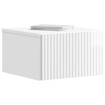 vidaXL Cabinet de chevet mural Blanc brillant 33 x 34 5 x 20 cm