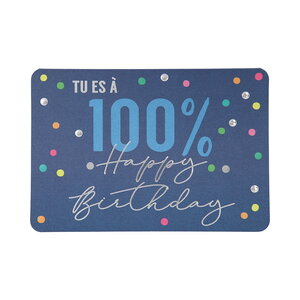 Carte de voeux - anniversaire - tu es a 100 happy birthday