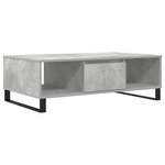 vidaXL Table basse gris béton 104x60x35 cm bois d'ingénierie