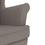 vidaXL Chaise à bascule avec repose-pied Taupe Tissu