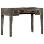 vidaXL Bureau Noir 110 x 50 x 75 cm Bois de manguier massif