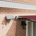 vidaXL Auvent manuel rétractable avec LED bordeaux 500x300 cm