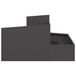 vidaXL Pot Noir 80x80x50 cm Acier laminé à froid