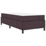 vidaXL Lit à ressorts Marron 100 x 200 cm Tissu  Bois Engineered