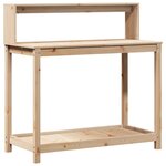 vidaXL Table de rempotage et étagères 108x50x109 5 cm bois massif pin