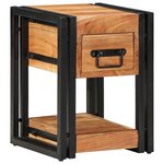 vidaXL Cabinet de chevet avec tiroir 2 Pièces Marron 30 x 30 x 40 cm