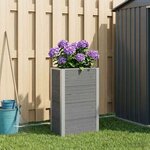 vidaXL Jardinière surélevée Gris 50 x 30 x 82 cm WPC et Aluminium
