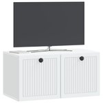 vidaXL Meuble TV mural Blanc 59 5 x 31 x 30 cm Bois d'ingénierie