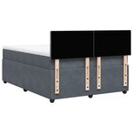 vidaXL Sommier à lattes de lit et matelas Gris foncé 140x190cm Velours