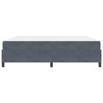 vidaXL Cadre de lit Gris foncé  gris et blanc 200 x 200 cm Velours