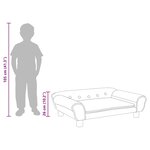 vidaXL Canapé pour enfants gris foncé 70x45x26 cm velours
