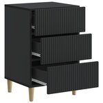 vidaXL Cabinet de chevet Noir 43 x 41 x 66 5 cm Bois d'ingénierie