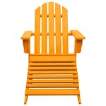 vidaXL Chaise de jardin Adirondack avec pouf bois de sapin orange