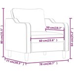vidaXL Fauteuil Taupe 60 cm Tissu