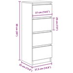 vidaXL Buffet chêne marron 37 5x35x99 cm bois d'ingénierie