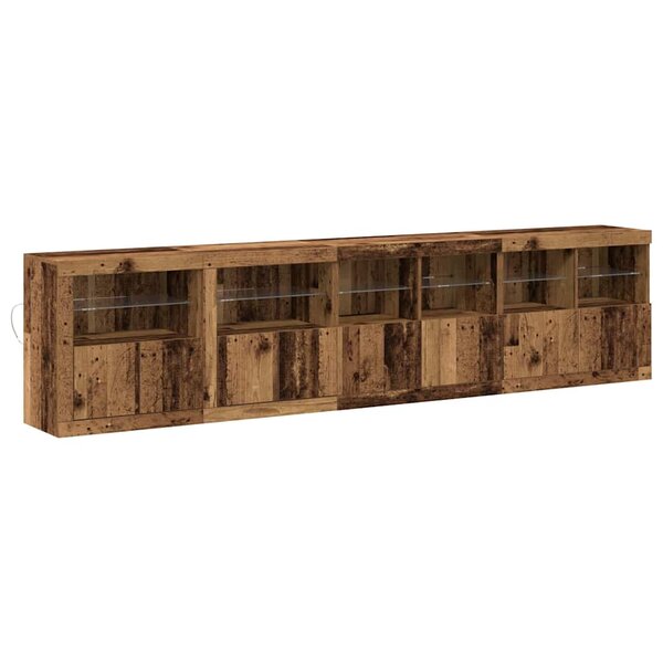 vidaXL Buffet Bois ancien 283 x 37 x 67 cm Bois d'ingénierie