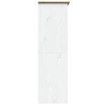 vidaXL Garde-robe BODO blanc marron 146x53 5x173 cm bois massif de pin