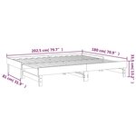 vidaXL Lit coulissant Noir 2x(90x200) cm Bois de pin massif
