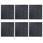 vidaXL Kit de bacs de stockage et panneaux muraux 96 Pièces Rouge et noir