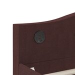 vidaXL Lit avec matelas et éclairage USB Violet Tissu 90x200 cm