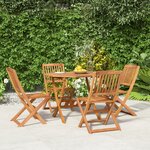 vidaXL Ensemble à manger de jardin 5 Pièces Bois d'acacia solide