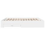 vidaXL Cadre de lit avec tiroirs sans matelas blanc 200x200 cm