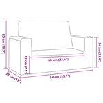 vidaXL Canapé pour enfants à 2 places Bleu Peluche douce