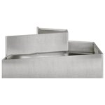 vidaXL Cache-pot de jardin Argent 100 x 100 x 50 cm Acier inoxydable