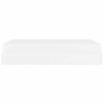 vidaXL Cadre de lit avec matelas Blanc pur 120 x 190 cm Faux cuir