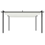 vidaXL Tonnelle de jardin avec toit rétractable 4x3 m Crème