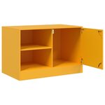 vidaXL Meubles TV 2 Pièces jaune moutarde 67x39x44 cm acier