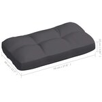 vidaXL Coussins de canapé palette 7 Pièces Anthracite