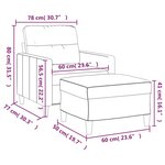 vidaXL Fauteuil avec repose-pied Taupe 60 cm Tissu