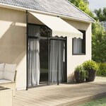 vidaXL Auvent rétractable crème 200x115 cm tissu et acier
