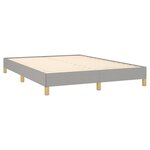 vidaXL Cadre de lit sans matelas gris clair 140x190 cm tissu