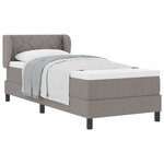 vidaXL Lit à ressorts avec matelas Taupe 80 x 200 cm tissu