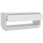 Vidaxl meuble tv blanc 102x41x44 cm aggloméré